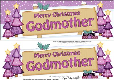 Xmas Godmother Trees Signpost Large Dl