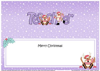 Large Dl Xmas Teacher Oops Rudolph Insert