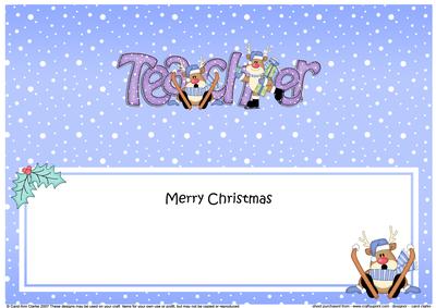 Large Dl Xmas Teacher Oops Rudolph Insert