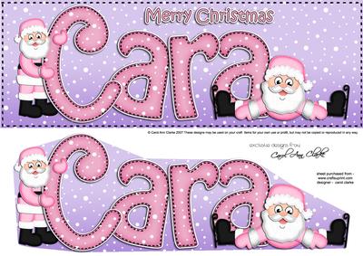Large Dl Xmas Cara Santa 3D Decoupage