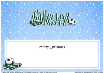 Large Dl Xmas Alexx Football Insert