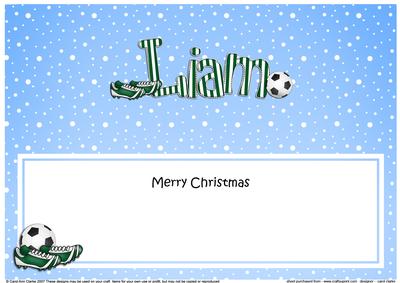Large Dl Xmas Liam Football Insert