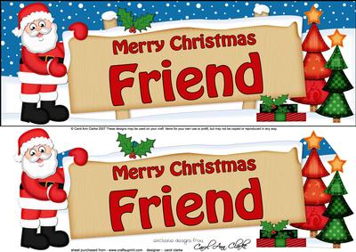 Christmas Friend Santa Signpost Large Dl Easicut 3D Decoupag