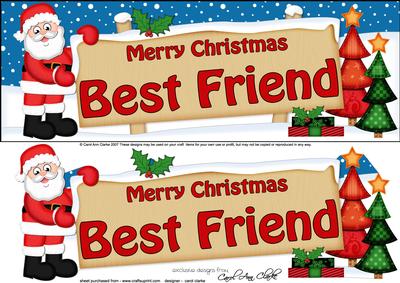 Christmas Best Friend Santa Large Dl Easicut 3D Decoupag