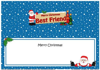Christmas Best Friend Santa Large Dl Matching Insert
