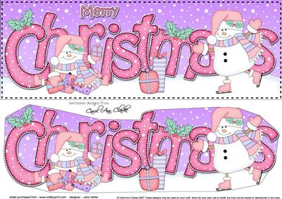 Large Dl Christmas Snowmen 3D Decoupage