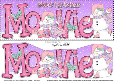Large Dl Xmas Mollie Snowmen 3D Decoupage