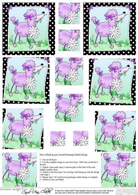 Cute Poodle Twisted Pyramage Sheet