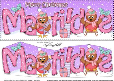 Large Dl Xmas Matilde Cute Robins 3D Decoupage
