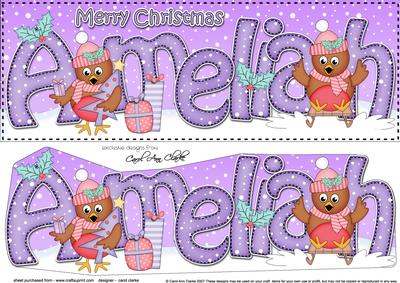 Large Dl Xmas Ameliah Cute Robins 3D Decoupage
