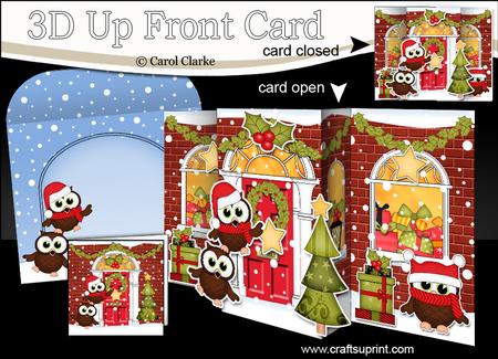 3D Hoot Owl Up Front Card Decoupage