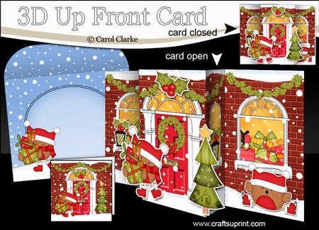 3D Bobbin Robin Up Front Card Decoupage