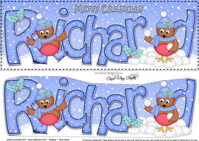 Large Dl Xmas Richard Robins 3D Decoupage