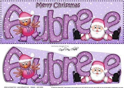 Large Dl Xmas Aubree Robins 3D Decoupage