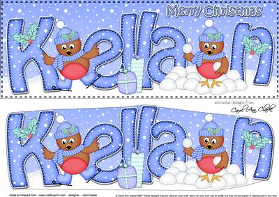 Large Dl Xmas Kellan Robins 3D Decoupage