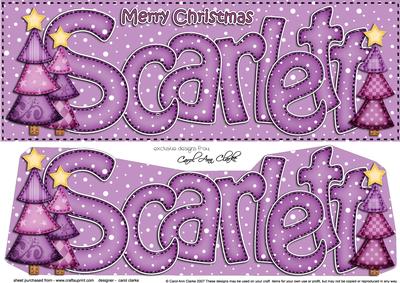 Large Dl Xmas Scarlett Trees 3D Decoupage