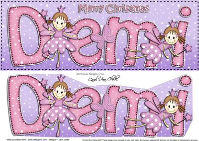 Large Dl Xmas Demi Fairy Twinkletoes 3D Decoupage