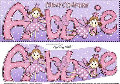 Large Dl Xmas Abbie Fairy Twinkletoes 3D Decoupage