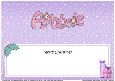 Large Dl Xmas Abbie Fairy Twinkletoes Matching Insert