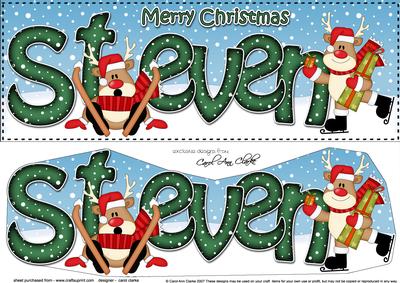 Large Dl Xmas Steven Rudolph 3D Decoupage