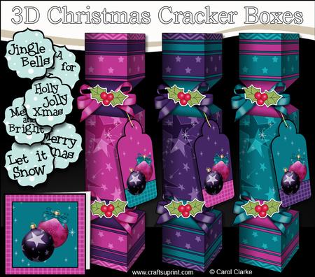 3D Christmas Baubles Cracker Boxes