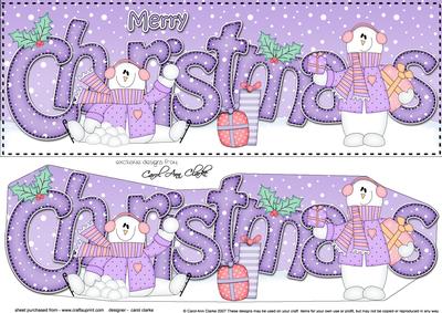 Large Dl Christmas Snowmen 3D Decoupage