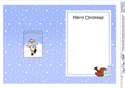 5x7 Christmas Snowballing Rudolph Matching Insert