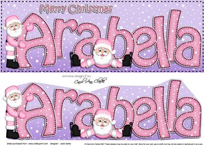 Large Dl Xmas Arabella Santa 3D Decoupage
