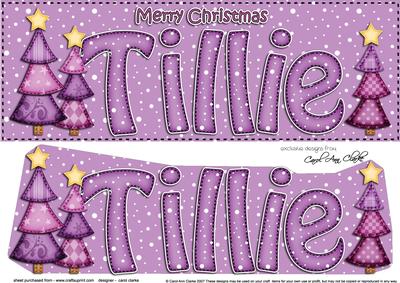 Large Dl Xmas Tillie Trees 3D Decoupage