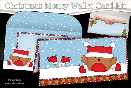 Christmas Bobbin Robin Money or Gift Wallet Card Kit