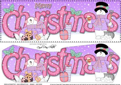 Large Dl Christmas Snowmen 3D Decoupage