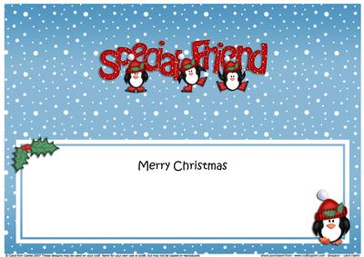Large Dl Xmas Special Friends Penguins Insert