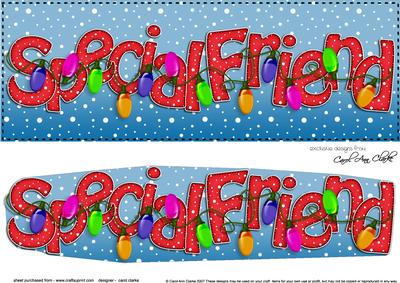 Large Dl Xmas Special Friend Lights 3D Decoupage
