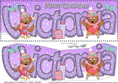Large Dl Xmas Victoria Robins 3D Decoupage