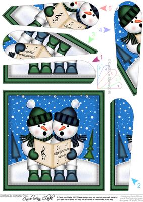 Xmas Snowman Fan Pyramage Topper