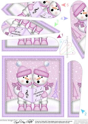 Xmas Snowman Fan Pyramage Topper
