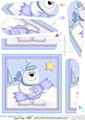 Xmas Ben Polar Bear Fan Pyramage Topper
