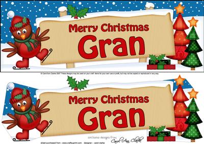 Large Dl Xmas Gran Robin Signpost 3D Decoupage