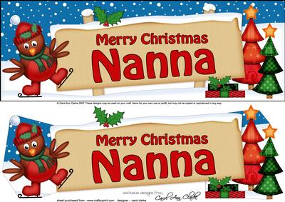 Large Dl Xmas Nanna Robin Signpost 3D Decoupage