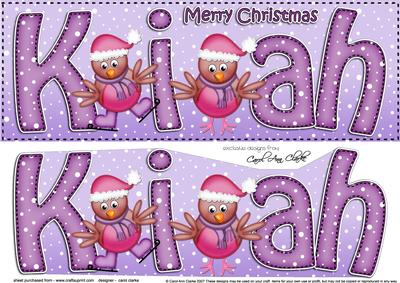 Large Dl Xmas Kiah Robins 3D Decoupage