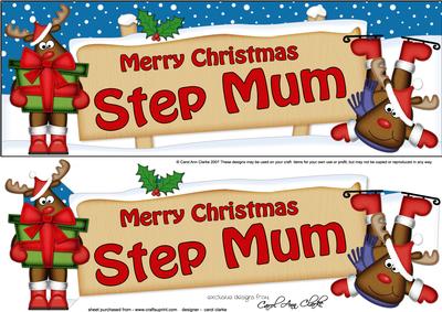 Lge Dl Xmas Step Mum Rudolph Signpost Easicut 3D Decoupage