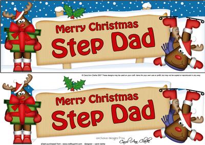 Lge Dl Xmas Step Dad Rudolph Signpost Easicut 3D Decoupage