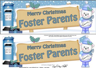 Lge Dl Xmas Foster Dad Teddy Ed Signpost