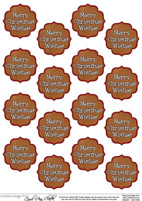 Christmas Gingerbread Sentiment Gift Tags