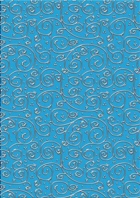 'metallic Swirls - Silver' Backing Paper