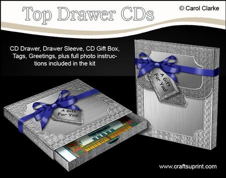 3D Metallic Top Drawer Cds Gift Set Kit