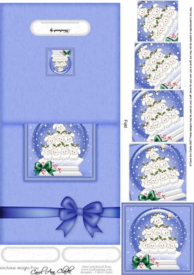 Xmas Lambs Snowglobe No-hole Over the Edge