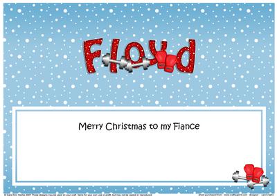 Large Dl Xmas to My Fiance Floyd Boxing Insert