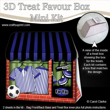 3D Little Football Shop Treat or Favour Box Mini Kit