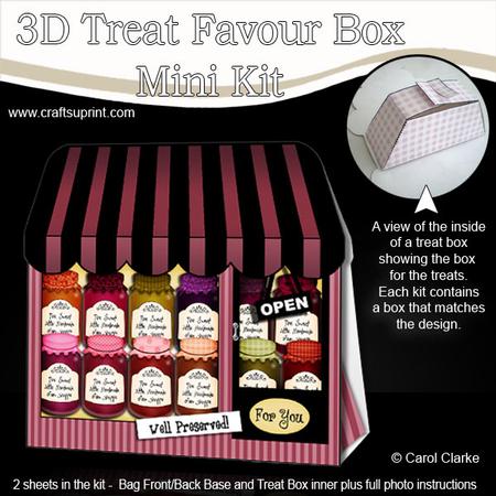 3D Little Jam Shop Treat or Favour Box Mini Kit
